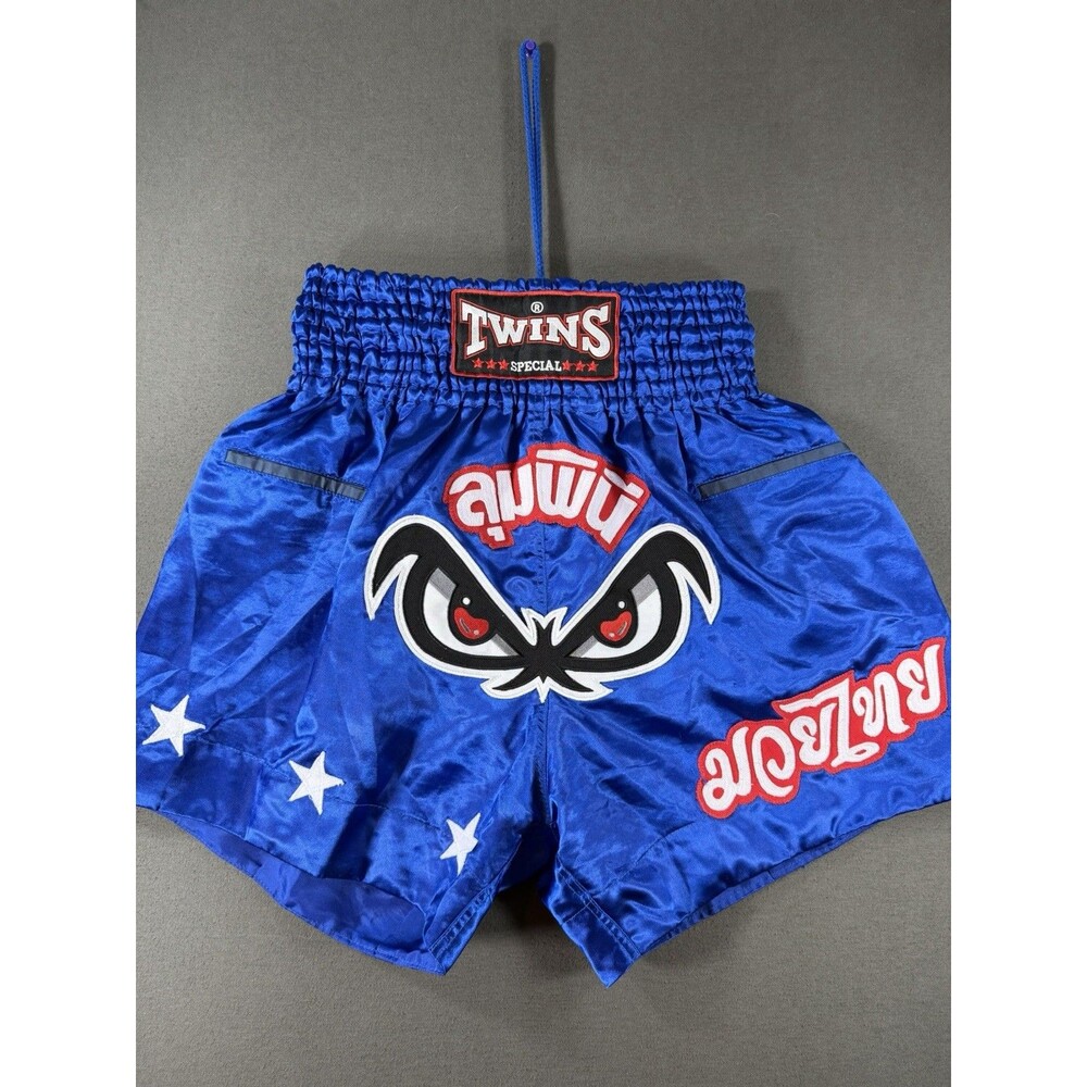Twins Special Muay Thai Shorts Mens XXL Blue Fighting Boxing MMA Athletic 5"